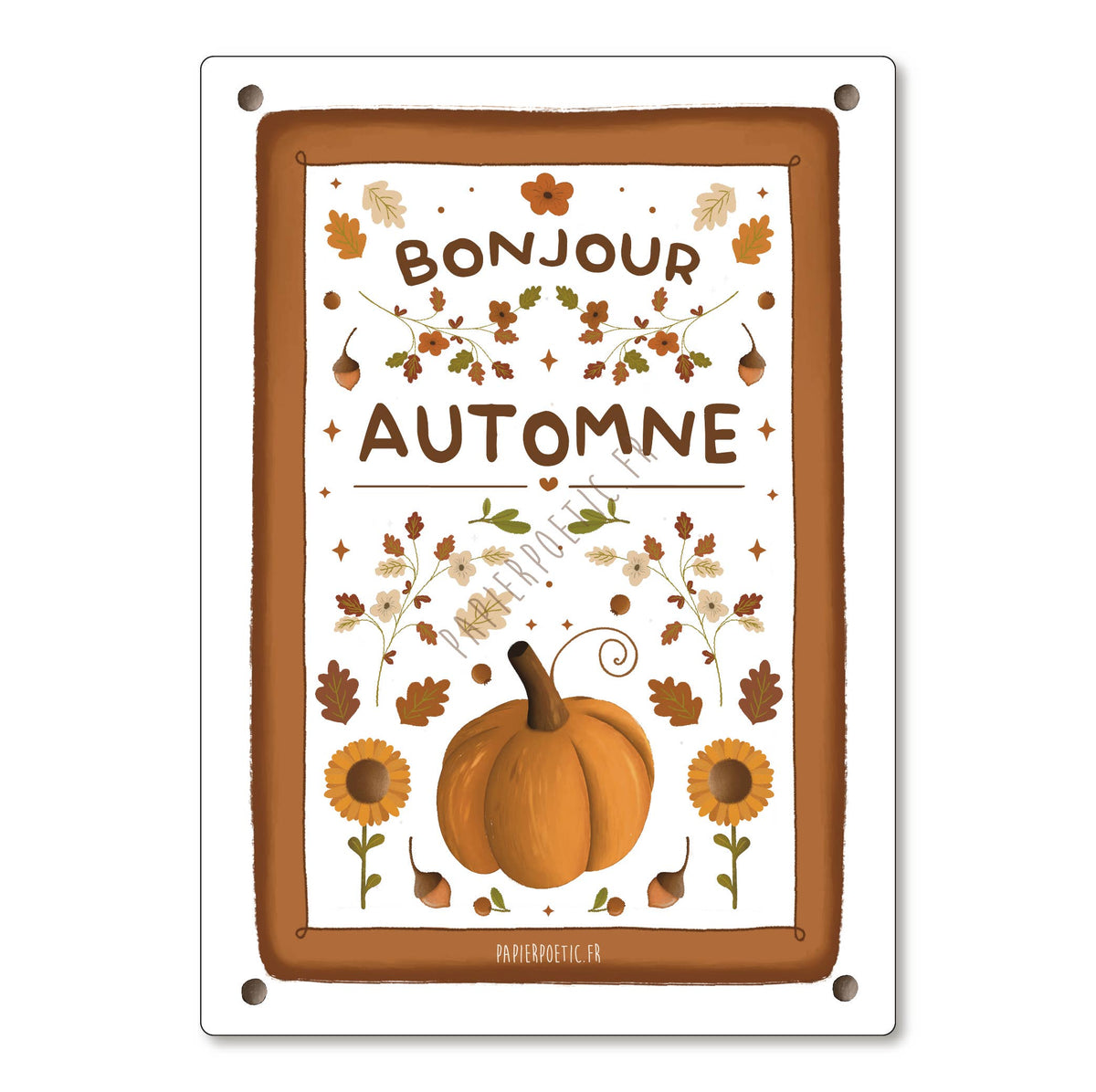 Carte automnale - Papier Poetic