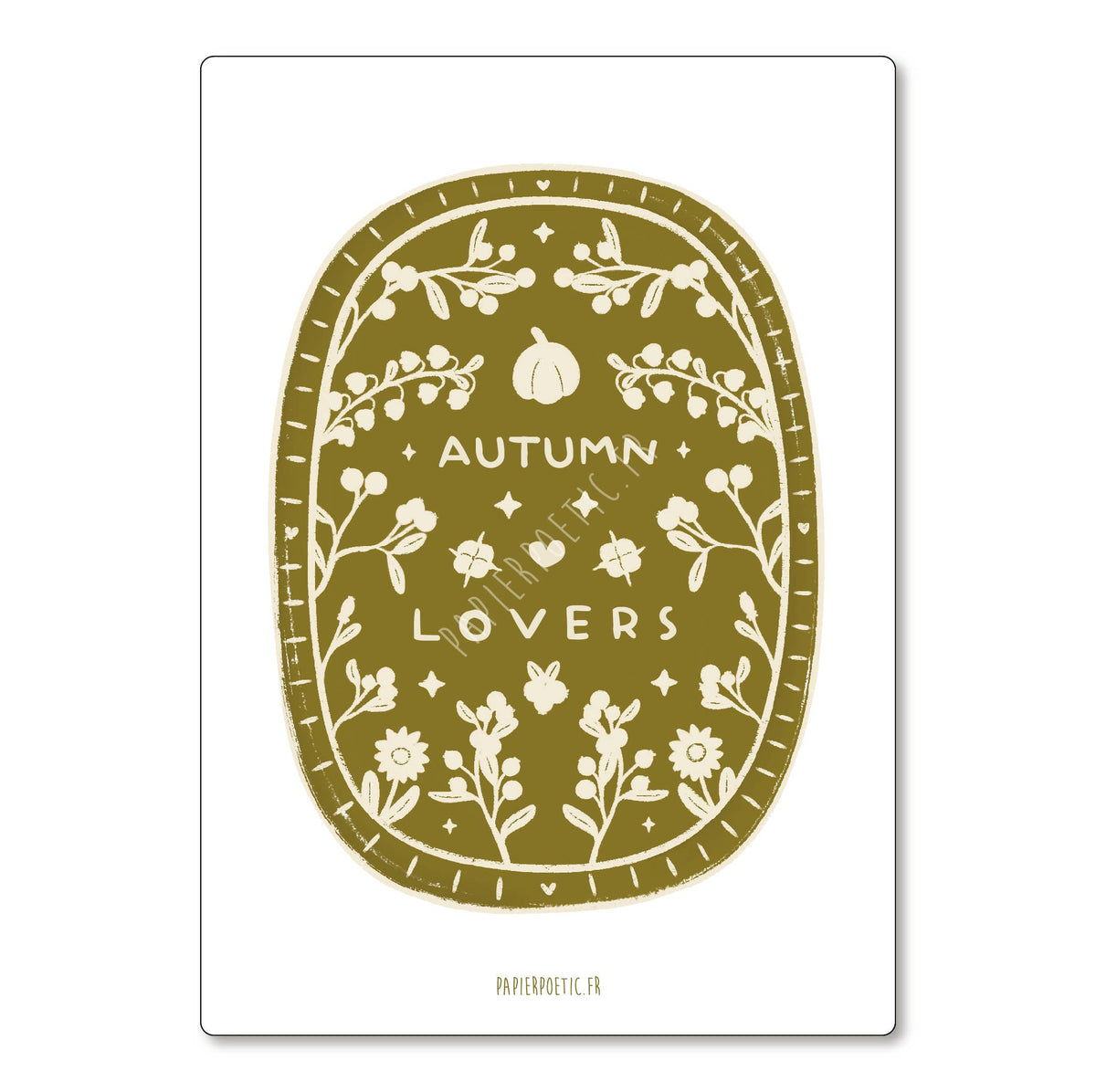 Carte automnale - Papier Poetic