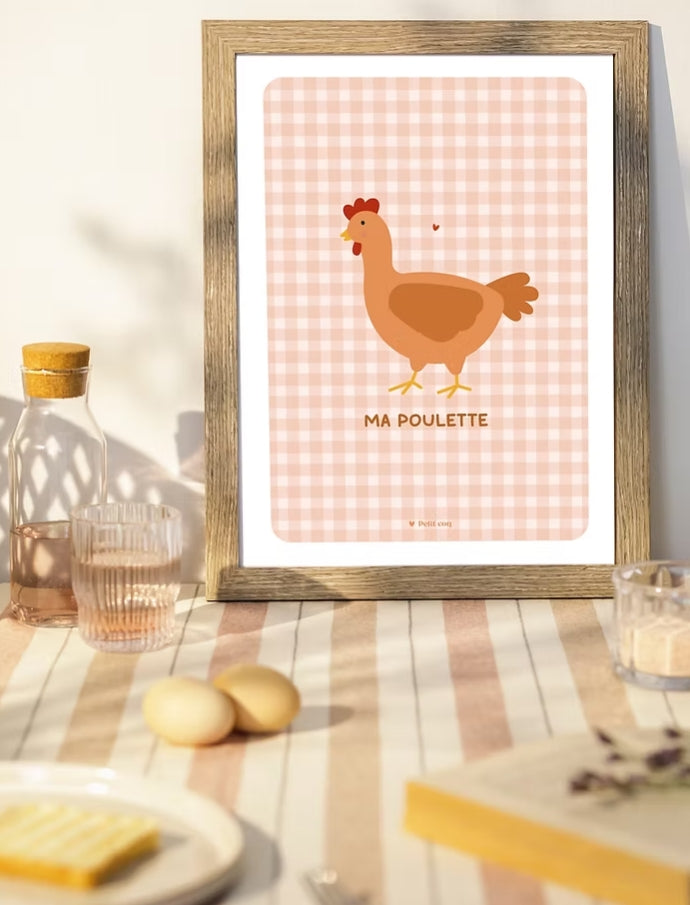 Affiche surnom personnalisé Petit Coq