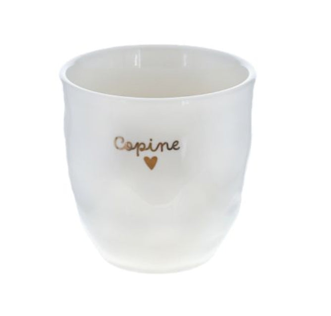 Tasse avec coeur doré - Le petit Souk