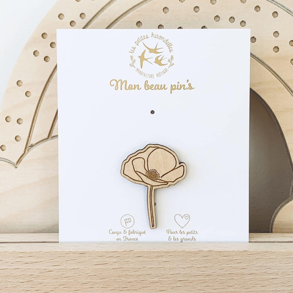 Pin's en bois Les petites hirondelles